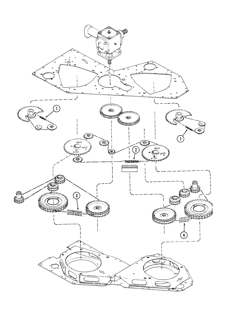 Схема запчастей Case IH 1844 - (1-20) - PICTORIAL INDEX CHAINS (00) - PICTORIAL INDEX