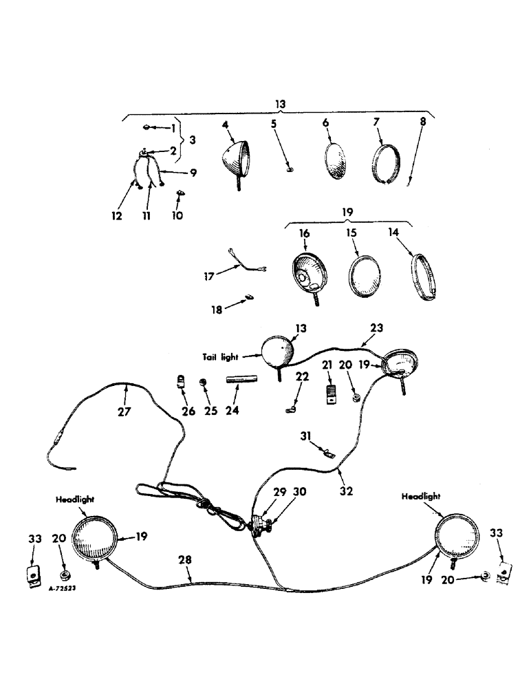 Схема запчастей Case IH 414 - (088) - LIGHTING ATTACHMENT (55) - ELECTRICAL SYSTEMS