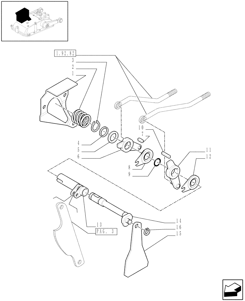 Схема запчастей Case IH JX1075C - (1.82.5[01]) - LIFT CONTROL (07) - HYDRAULIC SYSTEM