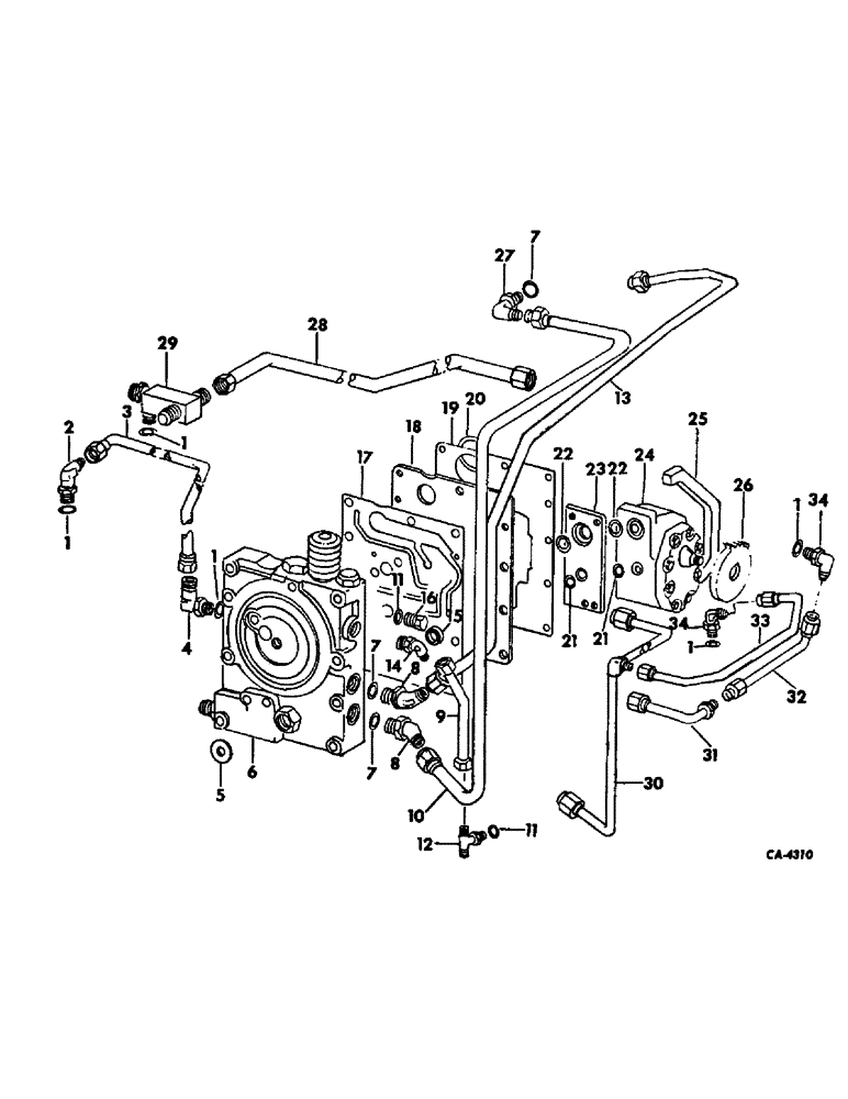 Схема запчастей Case IH 2500 - (10-01) - HYDRAULICS, HYDRAULIC POWER SUPPLY AND MULTIPLE CONTROL VALVE (07) - HYDRAULICS