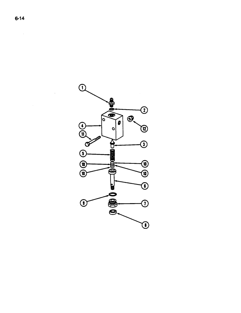 Схема запчастей Case IH 1844 - (6-14) - FOOT-N-INCH VALVE (03) - POWER TRAIN