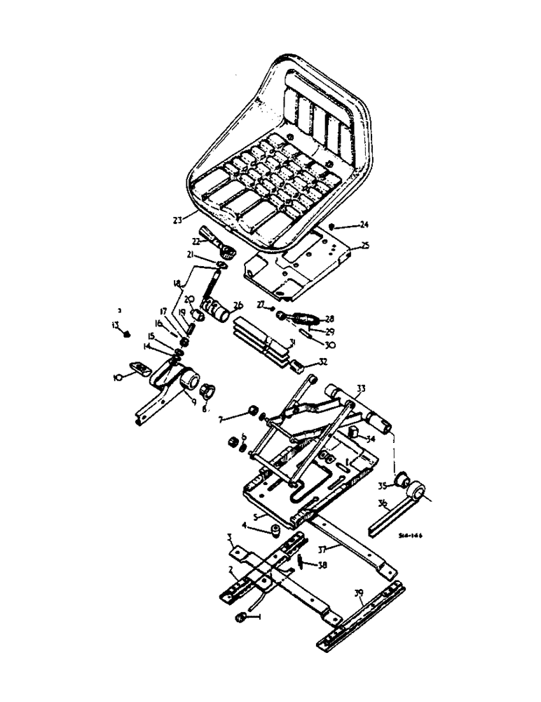 Схема запчастей Case IH 2500 - (13-012) - BOSTROM SUSPENSION SEAT DELUXE (05) - SUPERSTRUCTURE