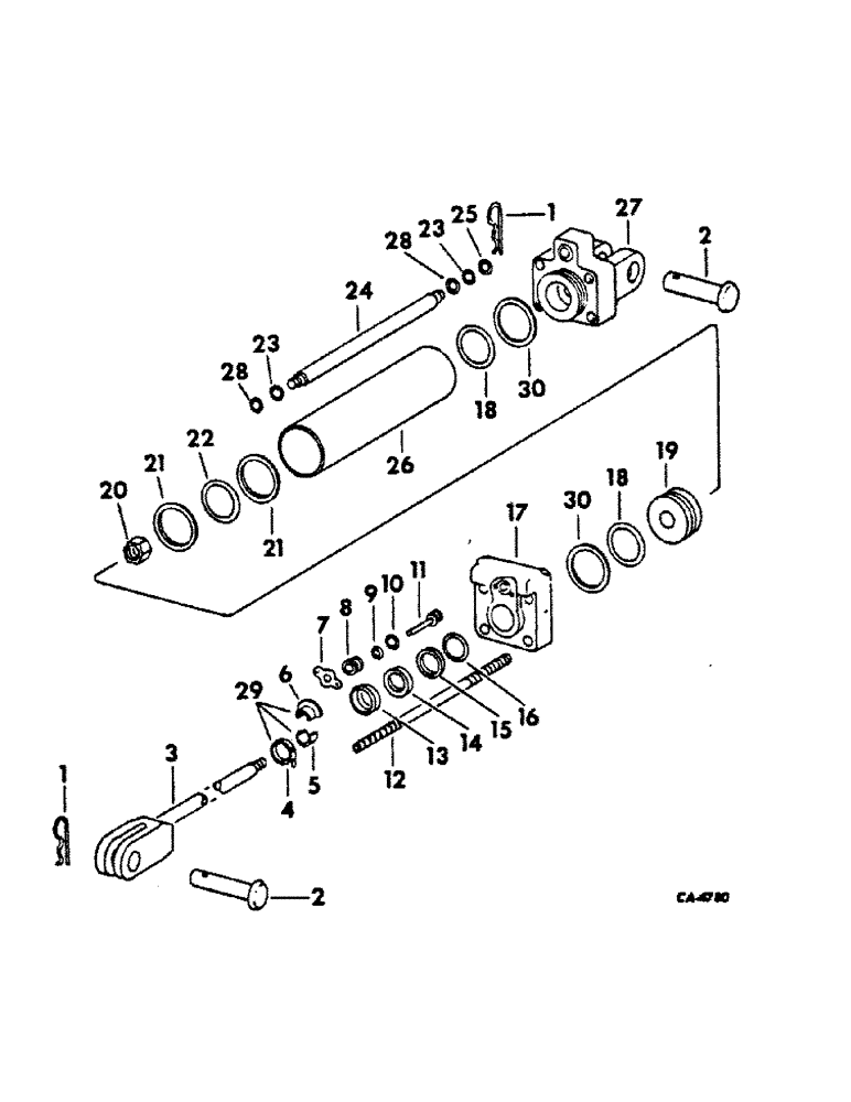 Схема запчастей Case IH 555 - (A-76) - HYDRAULIC CYLINDER, IH, 3.5 X 8 DOUBLE ACTING 