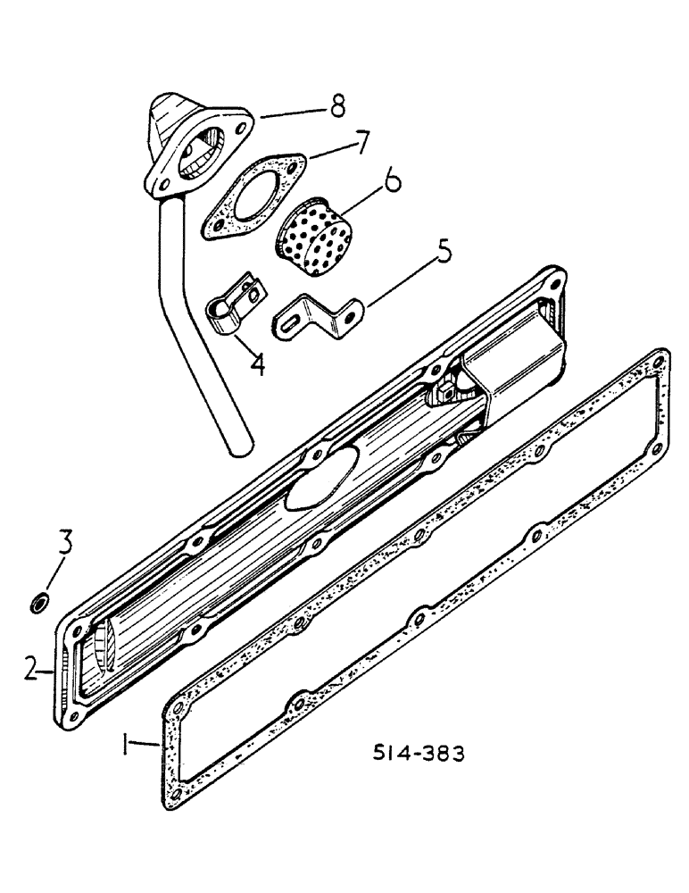 Схема запчастей Case IH HYDRO 84 - (12-065) - CRANKCASE SIDE COVER Power