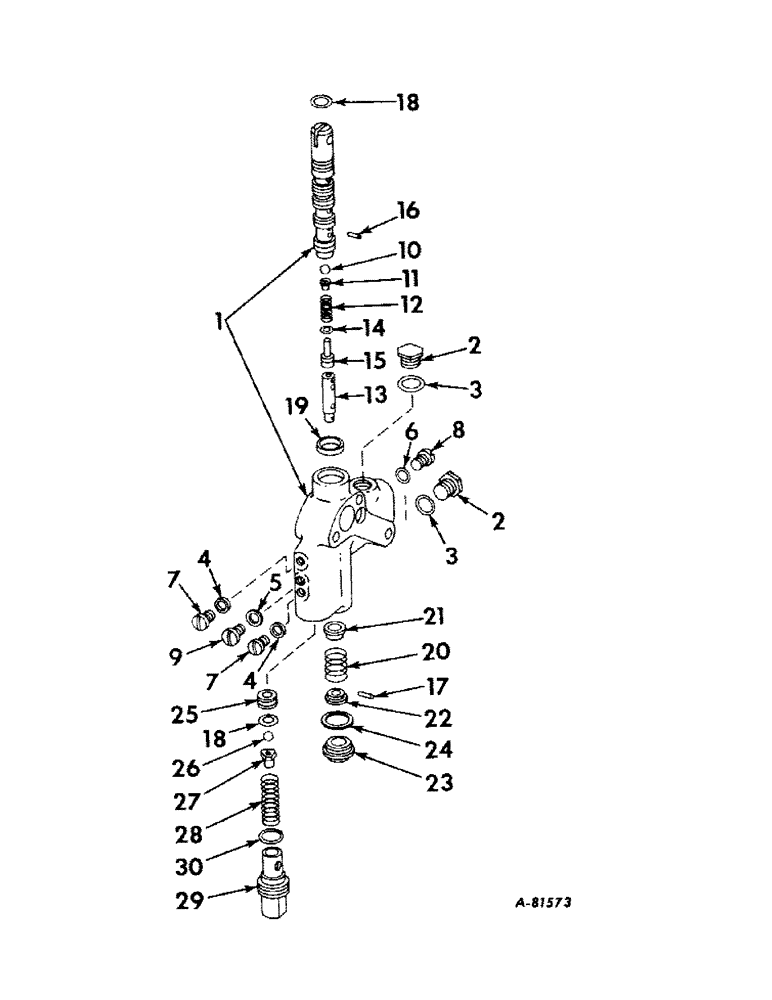 Схема запчастей Case IH 424 - (141) - HYDRAULIC SYSTEM, DOUBLE ACTING AUXILIARY VALVE (07) - HYDRAULIC SYSTEM