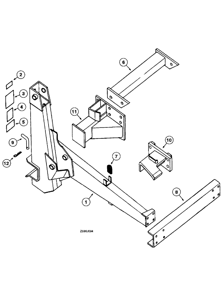 Схема запчастей Case IH 2355 - (8-04) - FRAME AND BRACKETS 