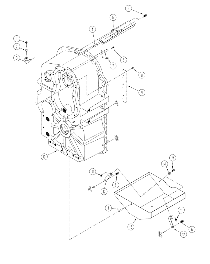 Схема запчастей Case IH STX325 - (06-31) - POWER SHIFT TRANSMISSION - REAR HOUSING (06) - POWER TRAIN