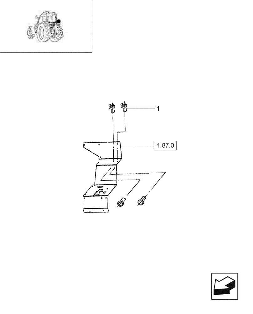 Схема запчастей Case IH JX80 - (1.92.0[51]) - CAB - TRAILER BRAKE LEVER - PLUGS (10) - OPERATORS PLATFORM/CAB