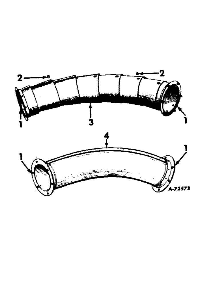 Схема запчастей Case IH 45 - (A-24) - FLEXIBLE AND SOLID ELBOWS, 45 AND 90 DEGREE 