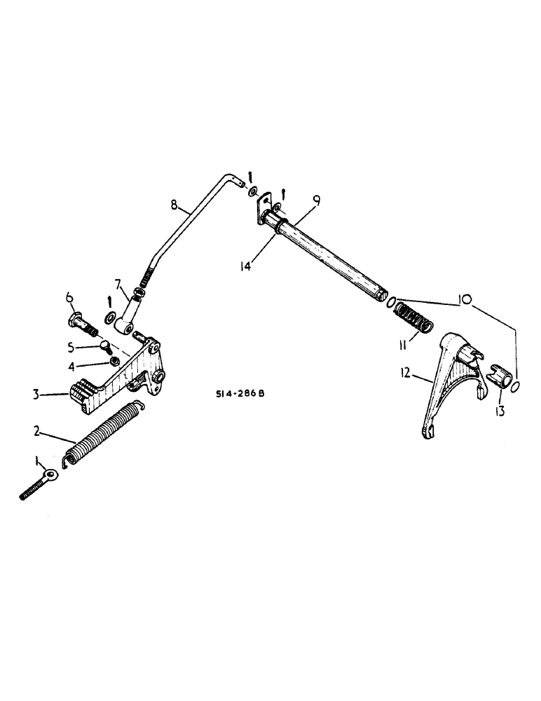 Схема запчастей Case IH 484 - (00D05) - DIFFERENTIAL LOCK, MACHINES NOT FITTED W/CAB (04) - Drive Train