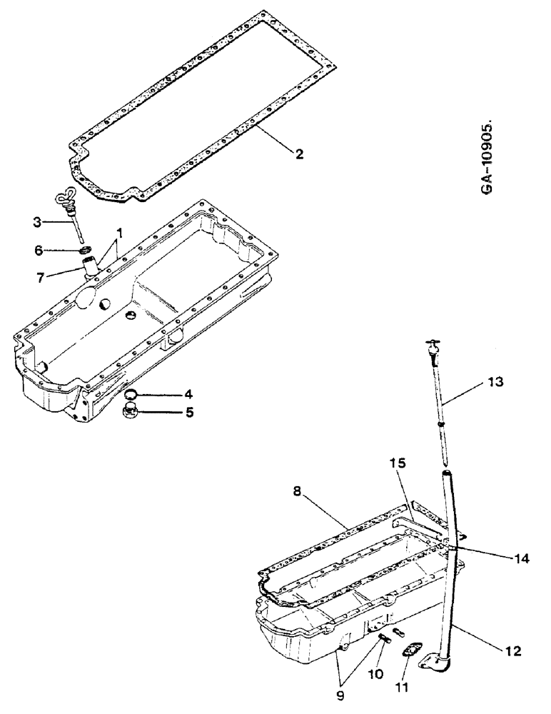 Схема запчастей Case IH D-358 - (06-32) - OIL PAN, 6 CYLINDER 