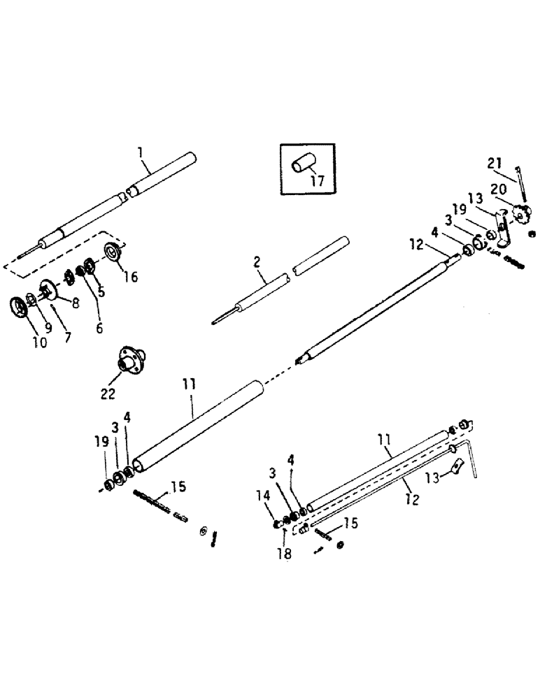 Схема запчастей Case IH 75 - (A-14) - CONVEYOR, DRIVE ROLLER AND IDLER ROLLER, SERIAL NO. 1361 AND ABOVE 