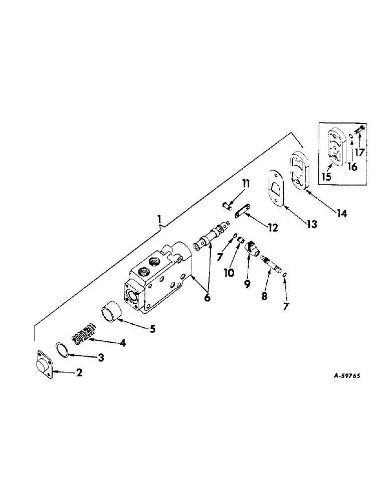 Схема запчастей Case IH 340 - (221) - HYDRAULIC SYSTEM, TEL-A-DEPTH VALVE (07) - HYDRAULIC SYSTEM