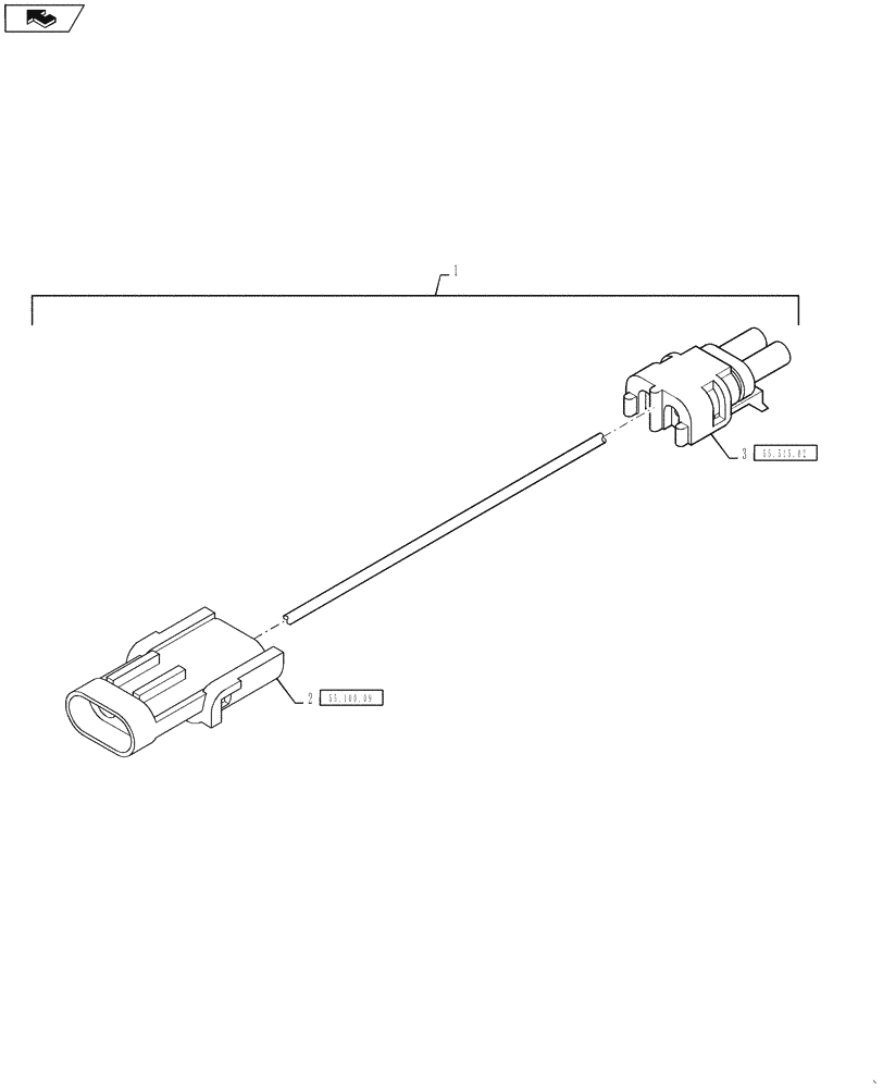 Схема запчастей Case IH 810 - (55.100.11) - RH BOOM POSITION SWITCH HARNESS, 70 BOOM (55) - ELECTRICAL SYSTEMS