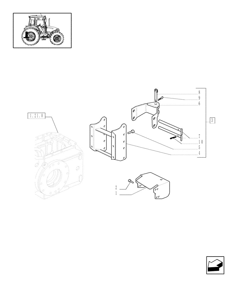 Схема запчастей Case IH JX80 - (1.89.1/01) - (VAR.954) HITCH (HOLE DIAMETER 29 MM) - TYPE C (09) - IMPLEMENT LIFT