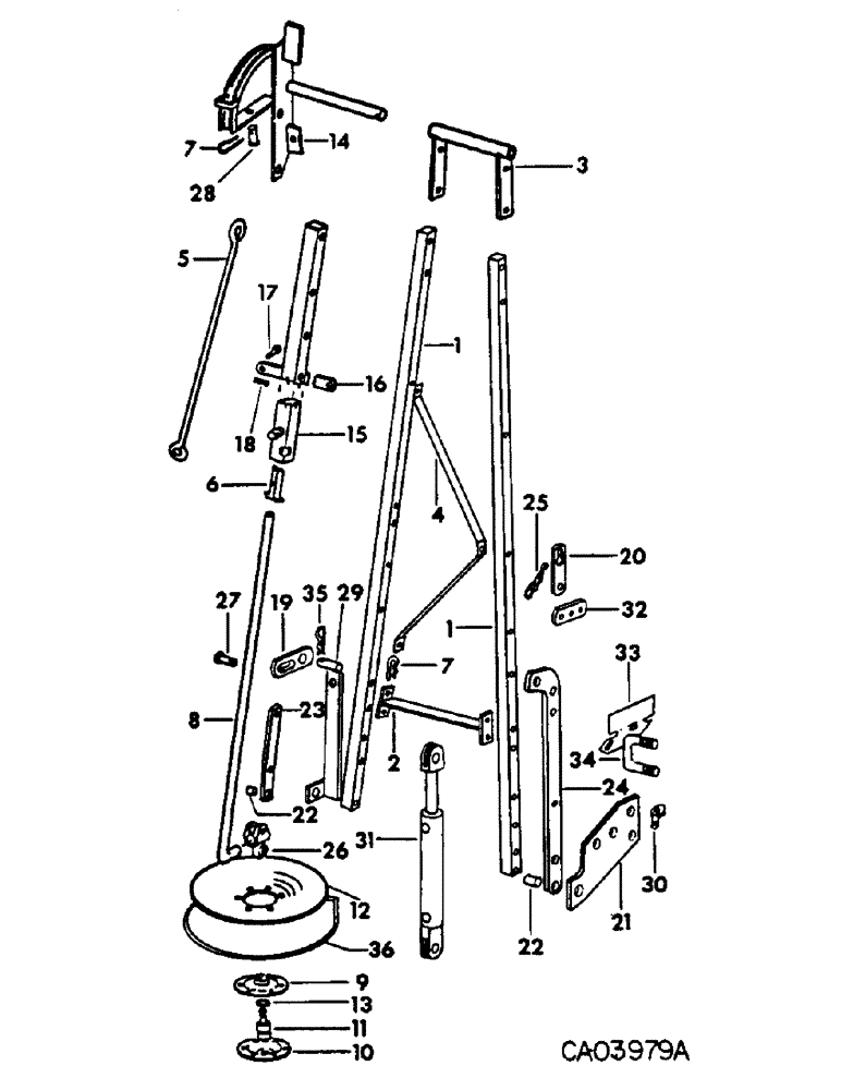 Схема запчастей Case IH 56-SERIES - (N-55) - EIGHT AND TWELVE ROW HYDRAULIC MARKER ATTACHMENTS, FOR 4 AND 6 ROW PLANTERS, BUILT 1971 TO 1974 