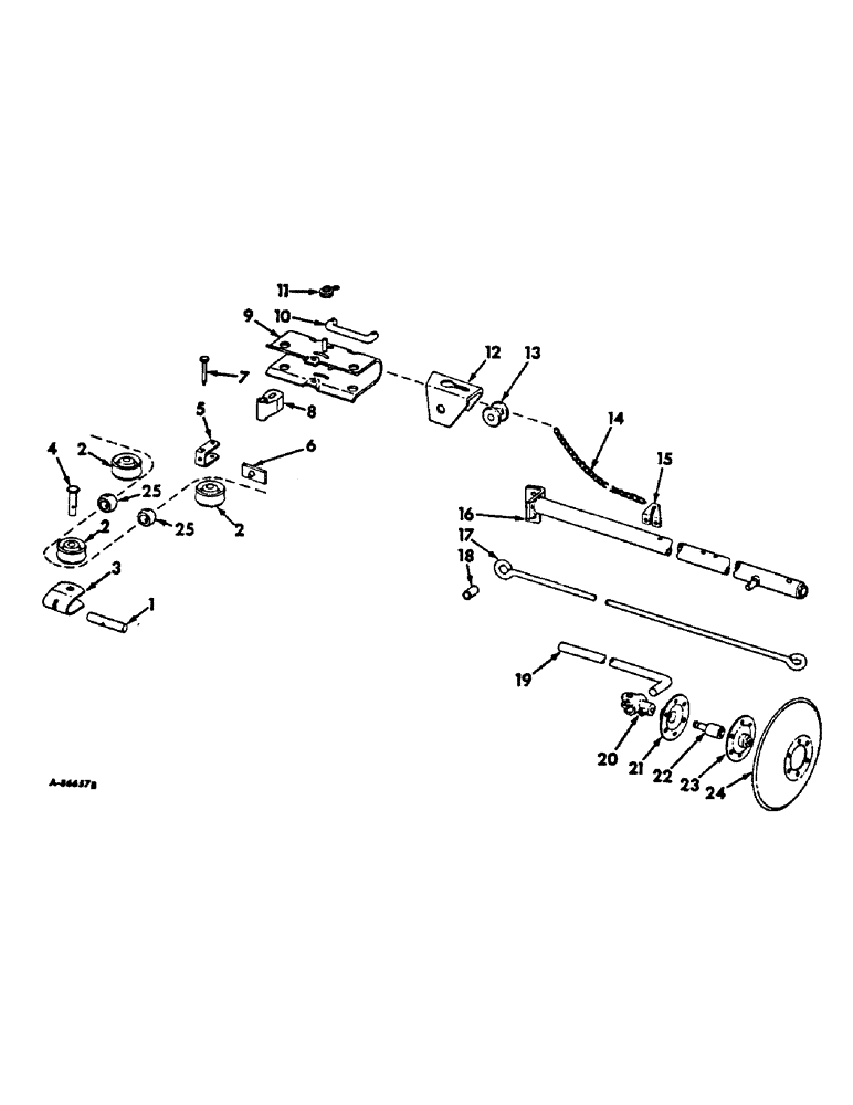 Схема запчастей Case IH 58-SERIES - (P-29) - MARKER UNIT, DISK TYPE, FOR 4 AND 6-ROW PLANTERS, 1967 AND SINCE 