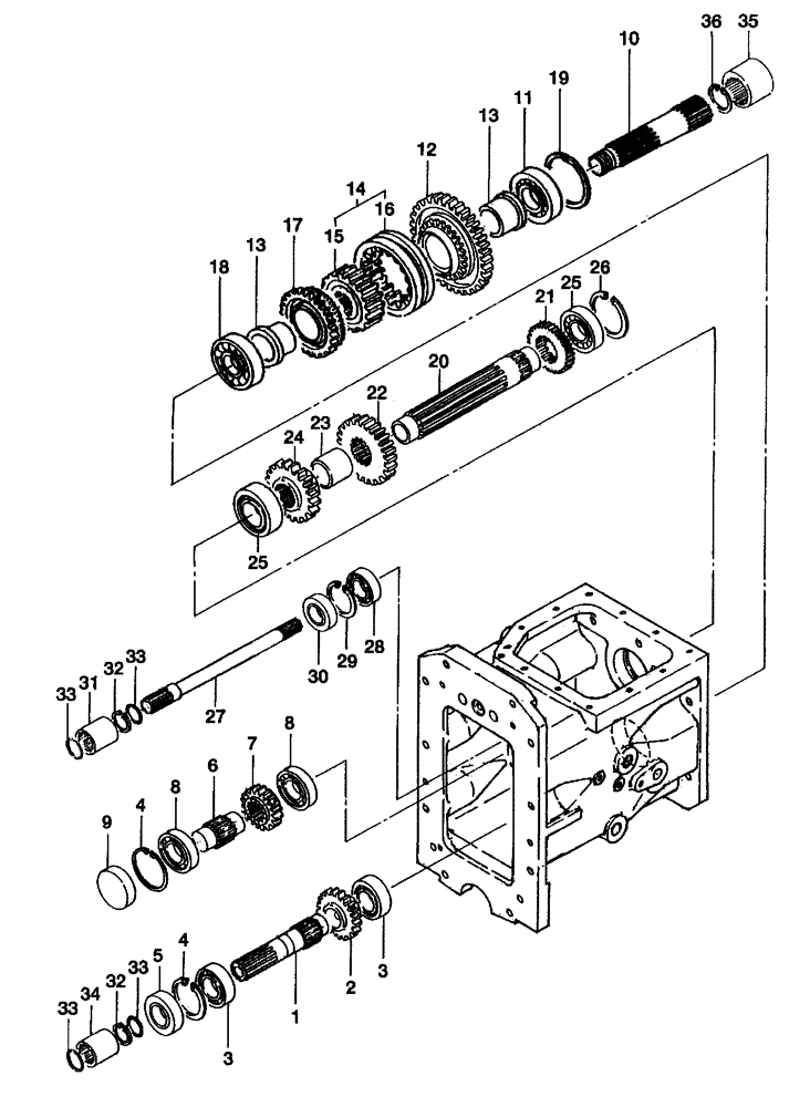 Схема запчастей Case IH DX45 - (03.09) - FRONT TRANSMISSION GEARS, HST (03) - TRANSMISSION