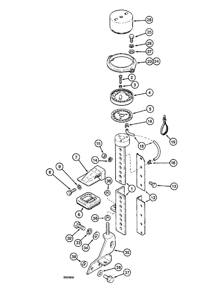 Схема запчастей Case IH 2055 - (9A-54) - MOISTENER STAND ASSEMBLY AND SUPPORT (13) - PICKING SYSTEM