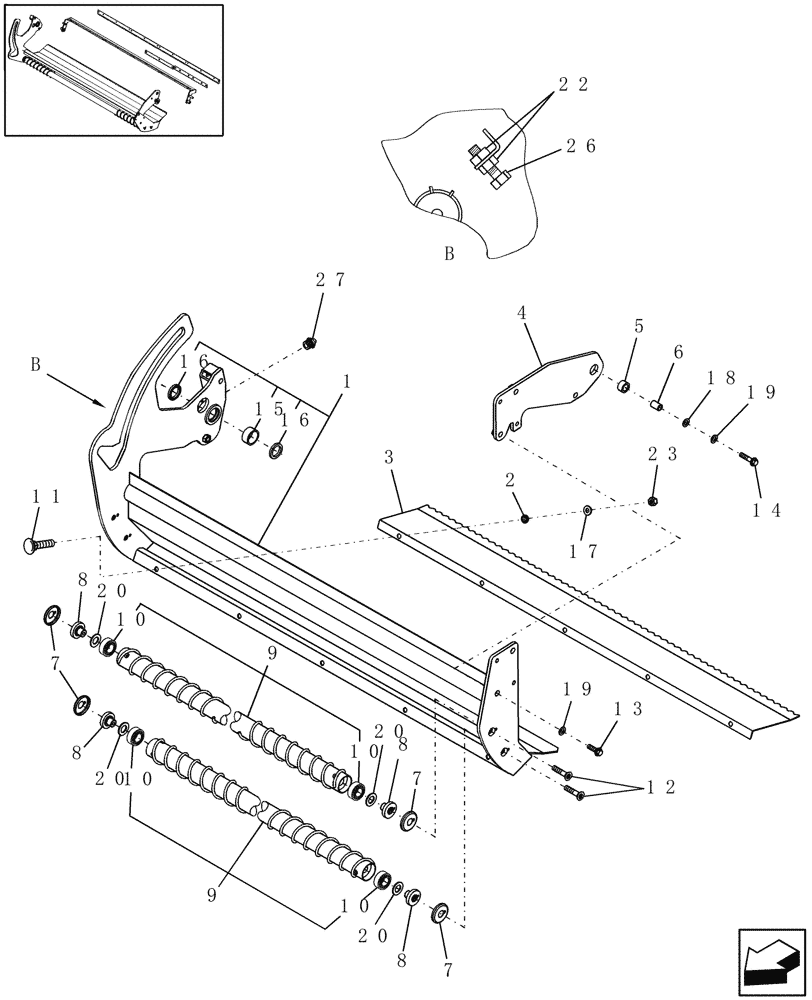 Схема запчастей Case IH RB564 - (15.78) - DUCKBILL (15) - KNOTTER /WRAPPER