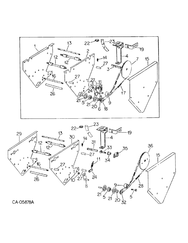 Схема запчастей Case IH 500 - (YA-32) - DRIVE UNIT AND MOUNTING, FOR INSECTICIDE, UNIT MOUNTED 