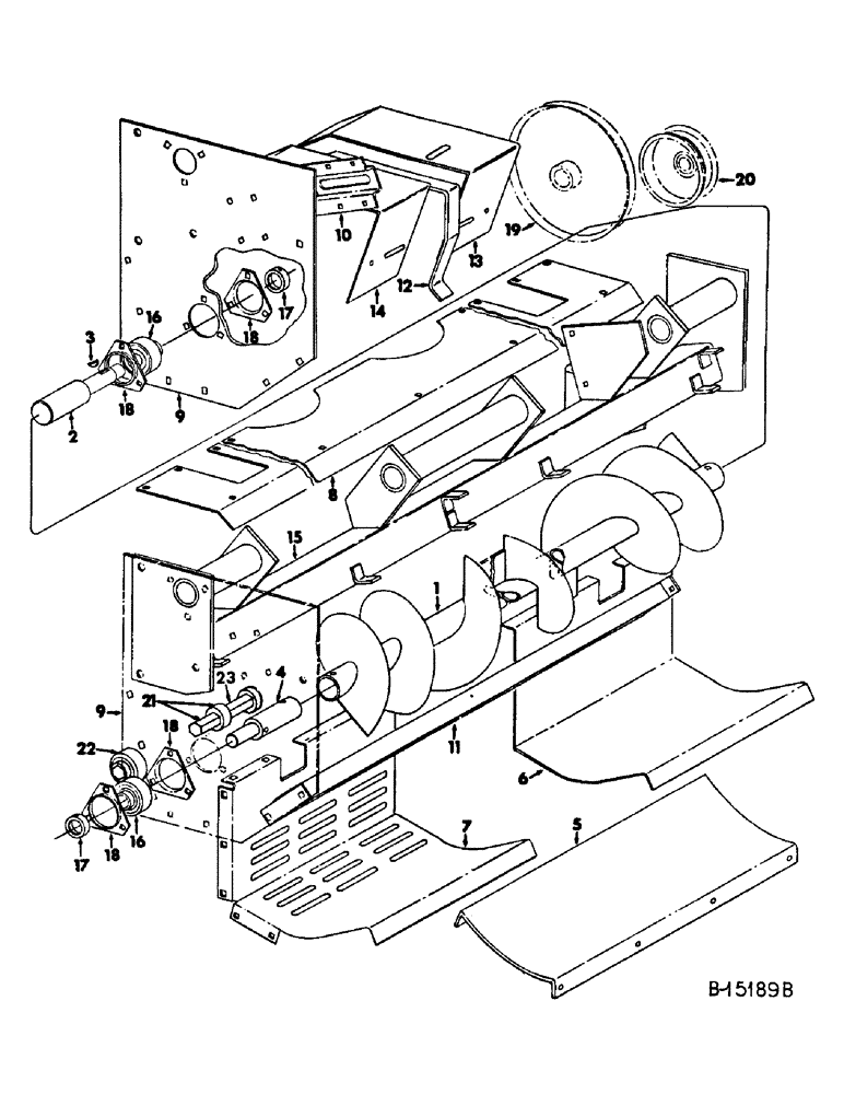 Схема запчастей Case IH 95 - (19-19) - BASKET AND CONVEYOR, CROSS AUGER Basket & Conveyor