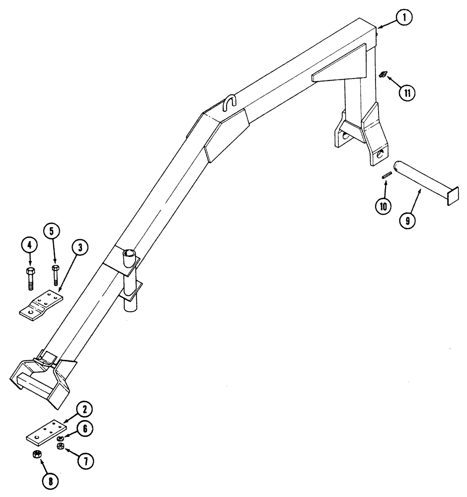 Схема запчастей Case IH 5300 - (9-012) - HITCH BOOM, TWO DRILL HITCH (09) - CHASSIS