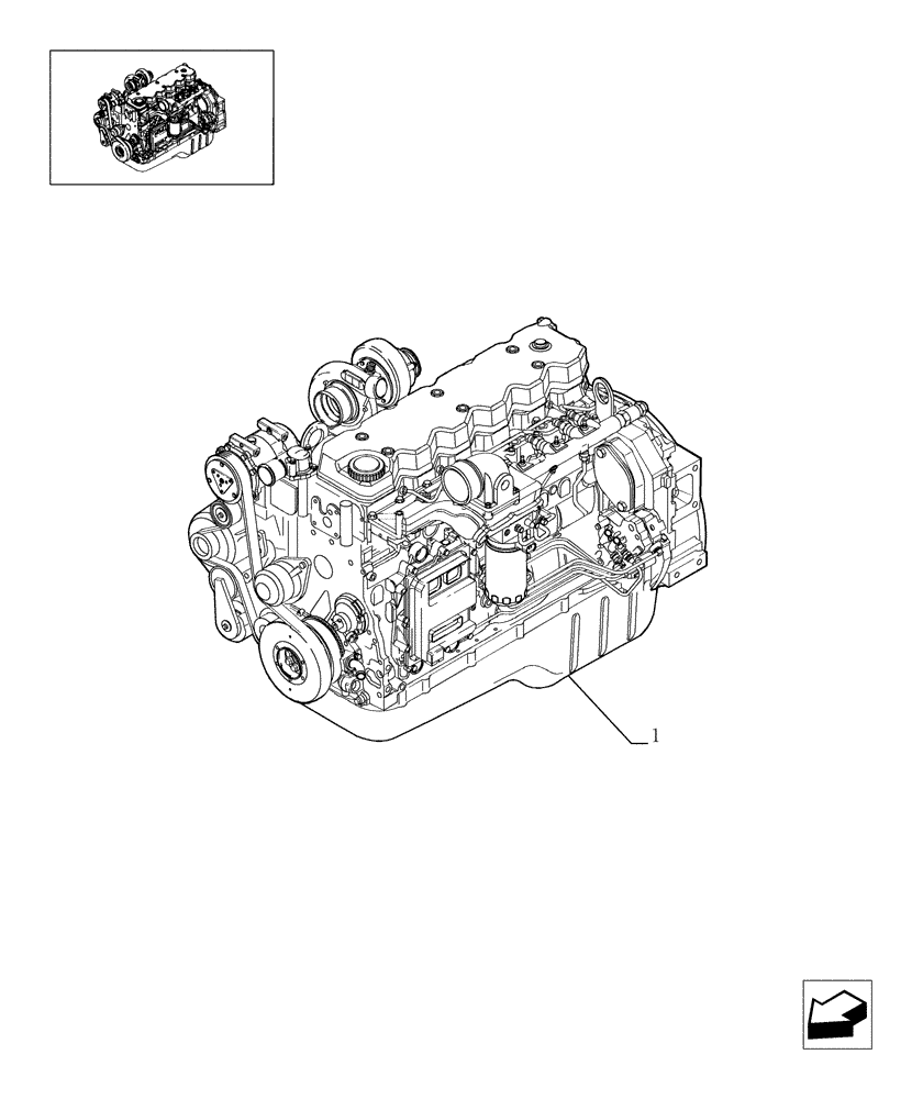 Схема запчастей Case IH F4HE9684D J102 - (0.02.1[01]) - ENGINE (504115845) 