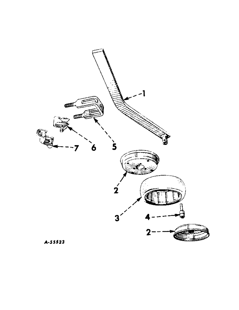 Схема запчастей Case IH INTERNATIONAL - (A-42) - REAR SECTIONS, BALL BEARING GAUGE WHEEL 