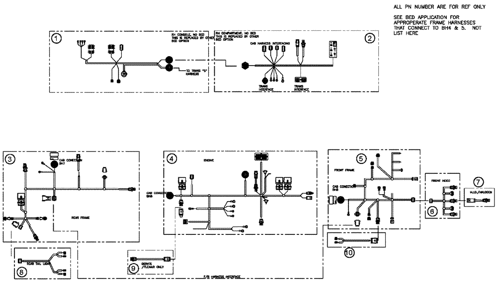 Схема запчастей Case IH FLX3510 - (08-001) - HARNESS ASSEMBLY (06) - ELECTRICAL