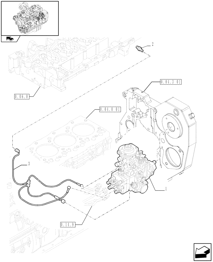 Схема запчастей Case IH F4GE9684B J604 - (0.14.0[01]) - INJECTION PUMP (2855916) 