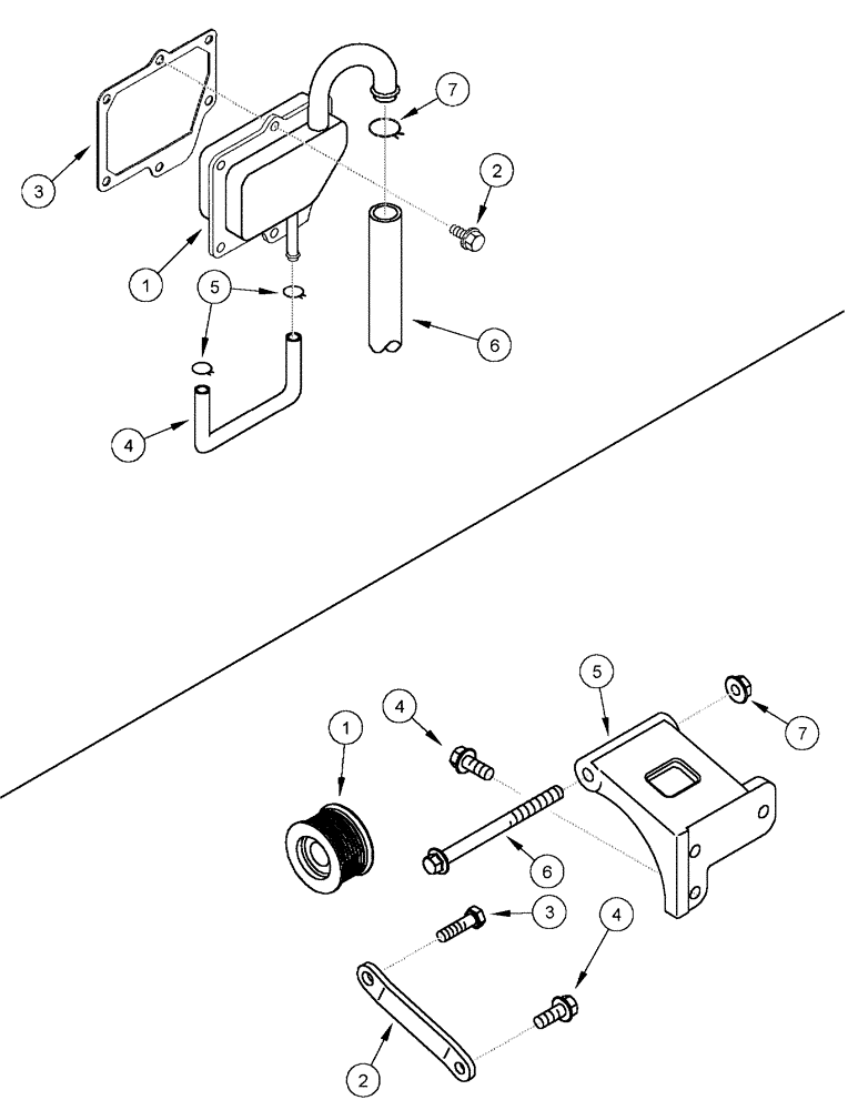 Схема запчастей Case IH SPX4410 - (03-016) - CRANKCASE BREATHER (01) - ENGINE