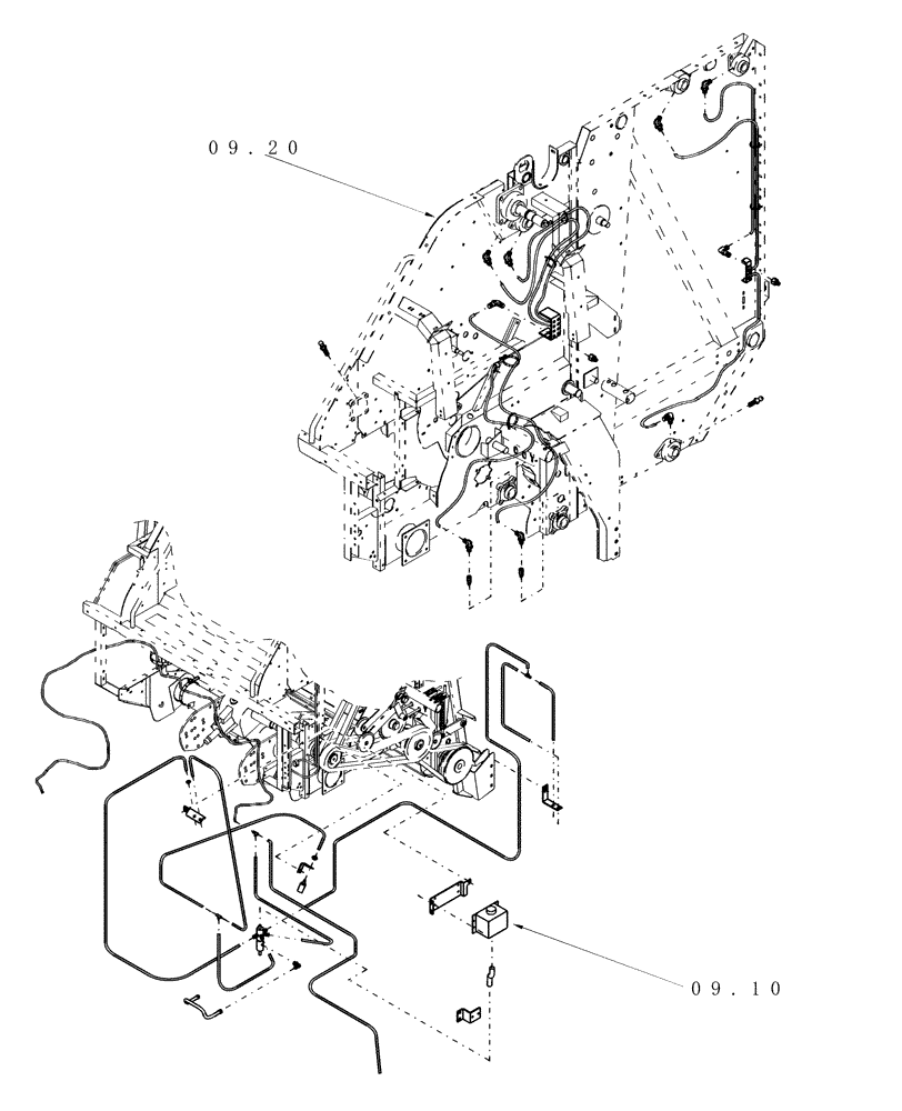 Схема запчастей Case IH RBX452 - (SECTION 09[RBX452]) - PICTORIAL INDEX, LUBRICATION (00) - GENERAL