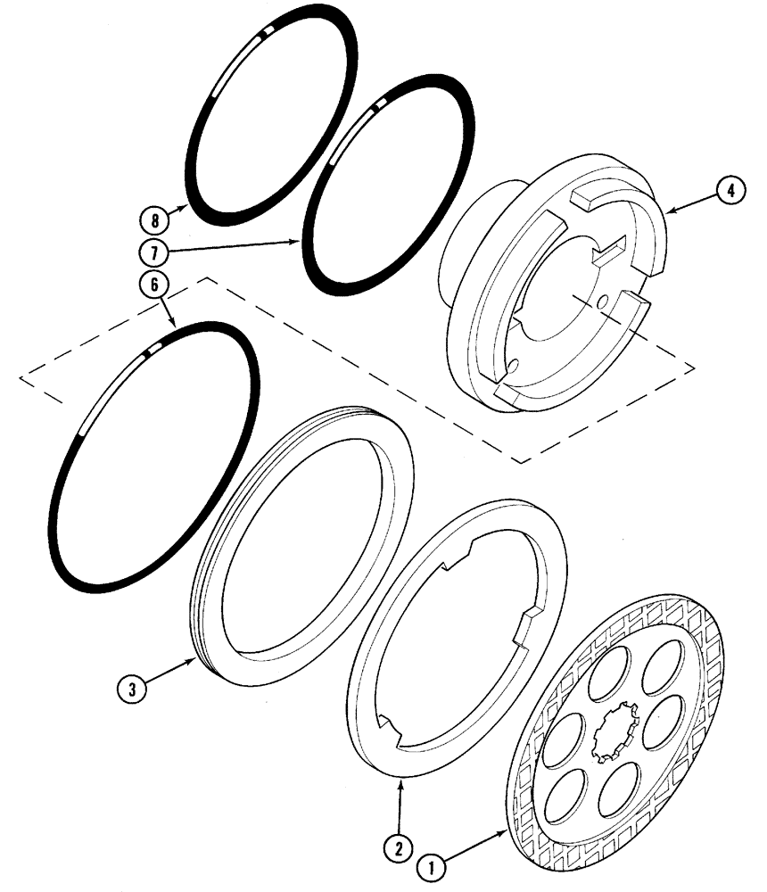 Схема запчастей Case IH C70 - (07-04) - DIFFERENTIAL BRAKE (07) - BRAKES