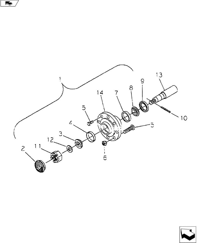 Схема запчастей Case IH 530 - (44.100.01) - HUB & SPINDLE ASSEMBLIES (44) - WHEELS