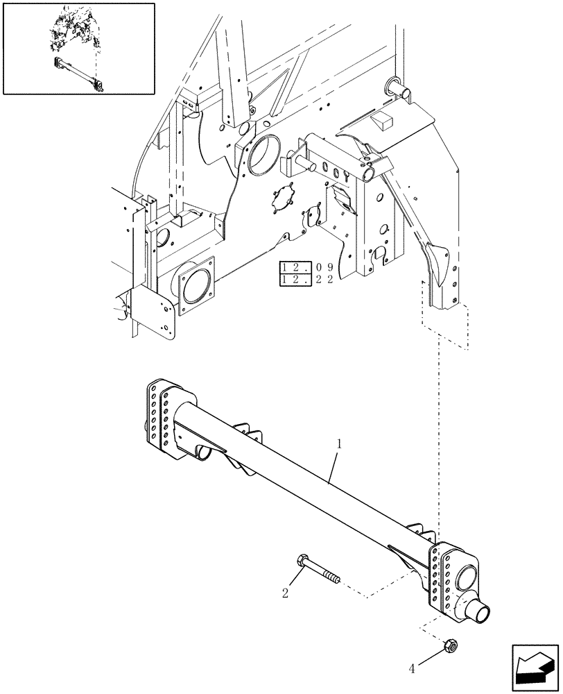 Схема запчастей Case IH RBX552 - (05.20) - AXLE (05) - AXLE