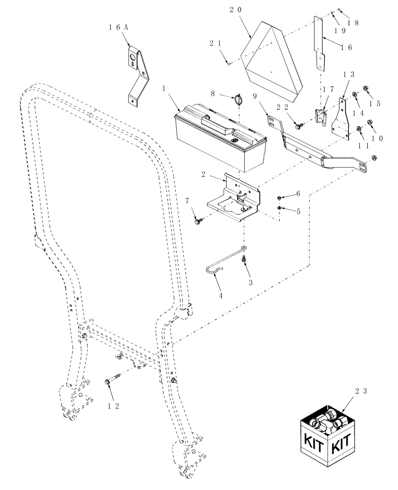 Схема запчастей Case IH DX29 - (14E01) - ECONOMY TOOL BOX KIT & SMV (08) - SHEET METAL