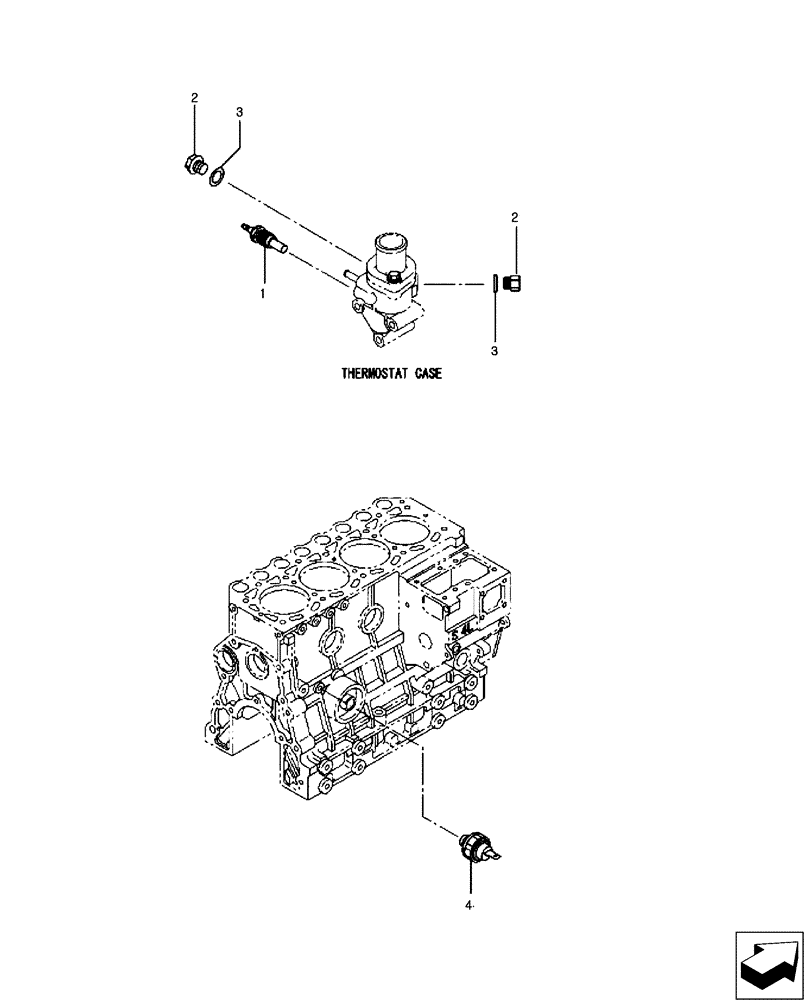 Схема запчастей Case IH FARMALL 35B - (55.414.02) - WATER TEMPERATURE GAUGE, DRAIN PLUG & OIL PRESSURE SWITCH (55) - ELECTRICAL SYSTEMS