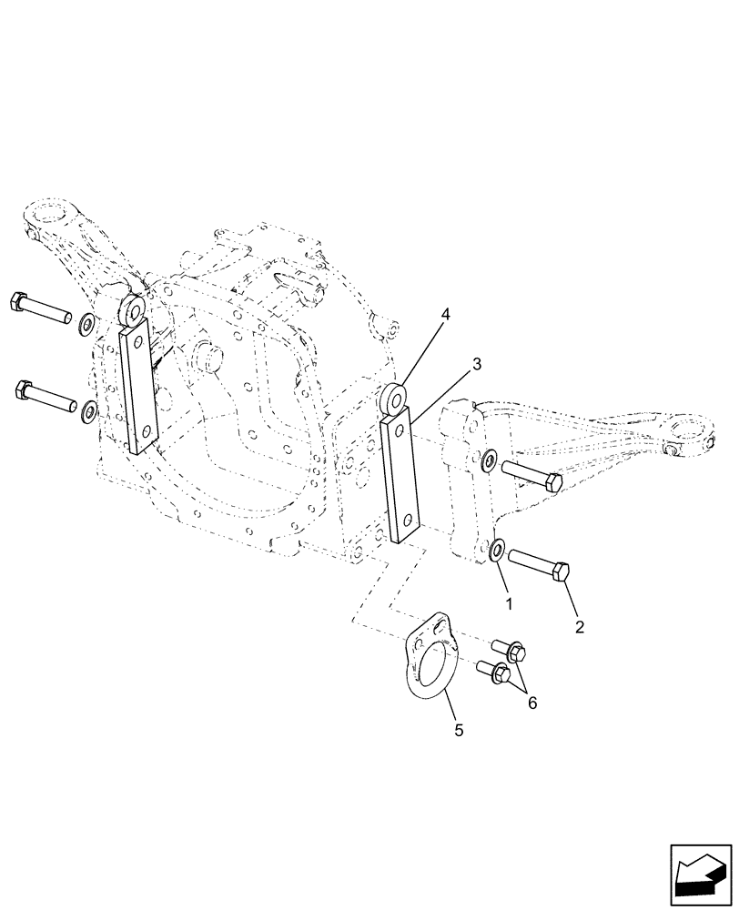 Схема запчастей Case IH FARMALL 55 - (10.01.04) - CAB NON LOADER READY SPACER & TIE DOWN (10) - OPERATORS PLATFORM/CAB