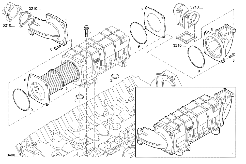 Схема запчастей Case IH FVAE2884X B200 - (3260.001) - TEMPERATURE REGULATOR oil heat exchanger 