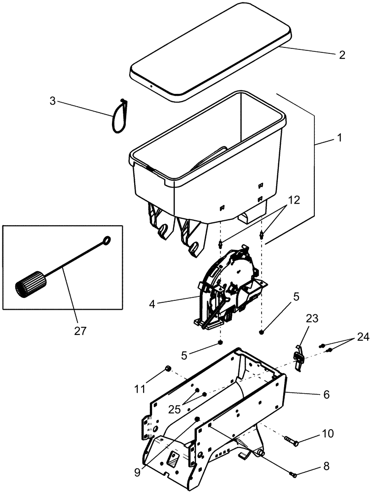 Схема запчастей Case IH 1260 - (75.100.10) - SEED DRIVE - METER AND HOPPER ASSEMBLY (75) - SOIL PREPARATION