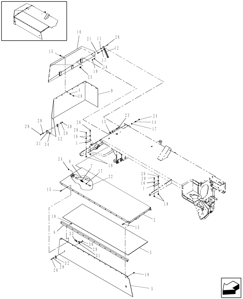 Схема запчастей Case IH DC92F - (08.01/01) - SHIELDING, RH (08) - SHEET METAL