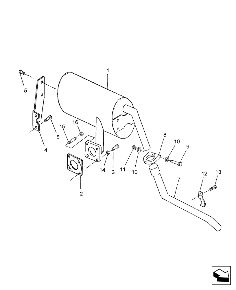 Схема запчастей Case IH DX48 - (02.04) - MUFFLER (02) - ENGINE EQUIPMENT