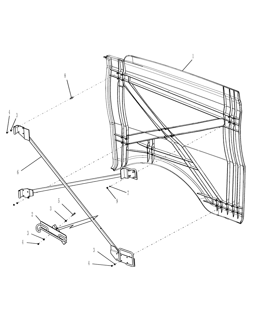 Схема запчастей Case IH AFX8010 - (E.20.A.70[06]) - PANEL SIDE, L.H. E - Body and Structure