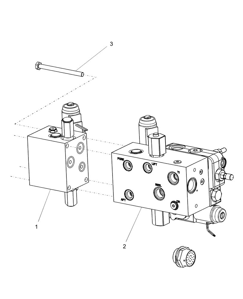 Схема запчастей Case IH AFX8010 - (A.10.A.18[7]) - VALVE, FEEDER STACK & LATERAL TILT A - Distribution Systems