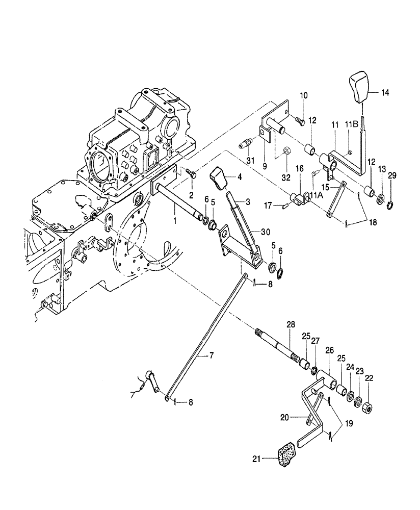 Схема запчастей Case IH DX55 - (03.07) - CHANGE LEVERS (03) - TRANSMISSION