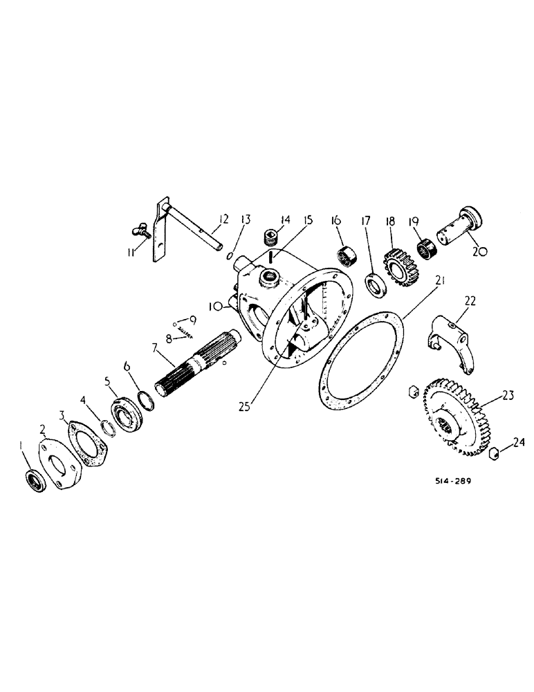 Схема запчастей Case IH 884 - (07-22) - SIDE DRIVE POWER TAKE OFF, FOR TRACTORS WITH DUAL SPEED IPTO (04) - Drive Train