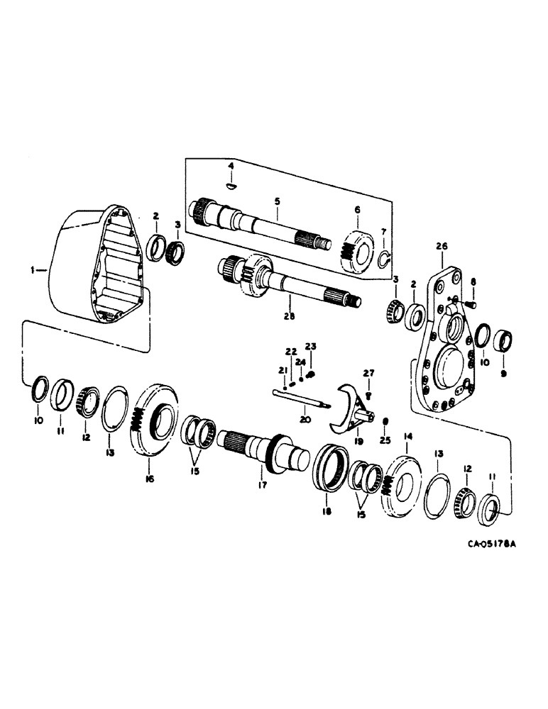 Схема запчастей Case IH 1440 - (21-10) - THRESHING ROTOR AND CONCAVES, ROTOR DRIVE GEAR CASE (14) - THRESHING