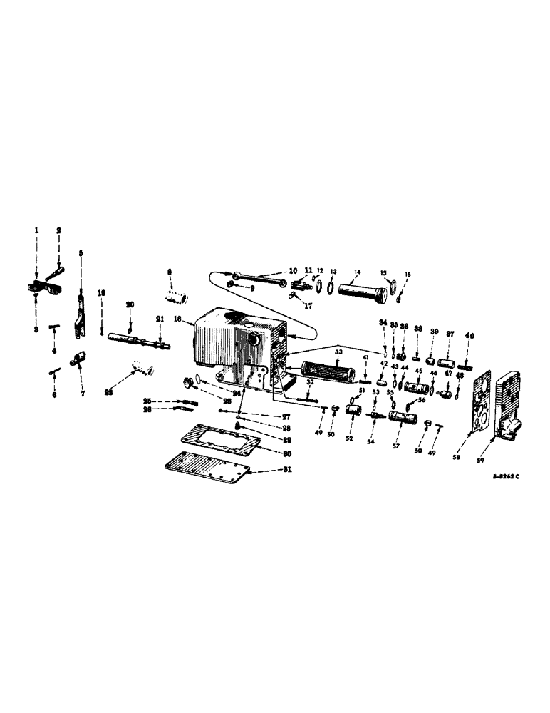 Схема запчастей Case IH FARMALL CUB - (10-04) - HYDRAULICS, TOUCH CONTROL SYSTEM, CYLINDER BLOCK, VALVES AND RELATED PARTS (07) - HYDRAULICS