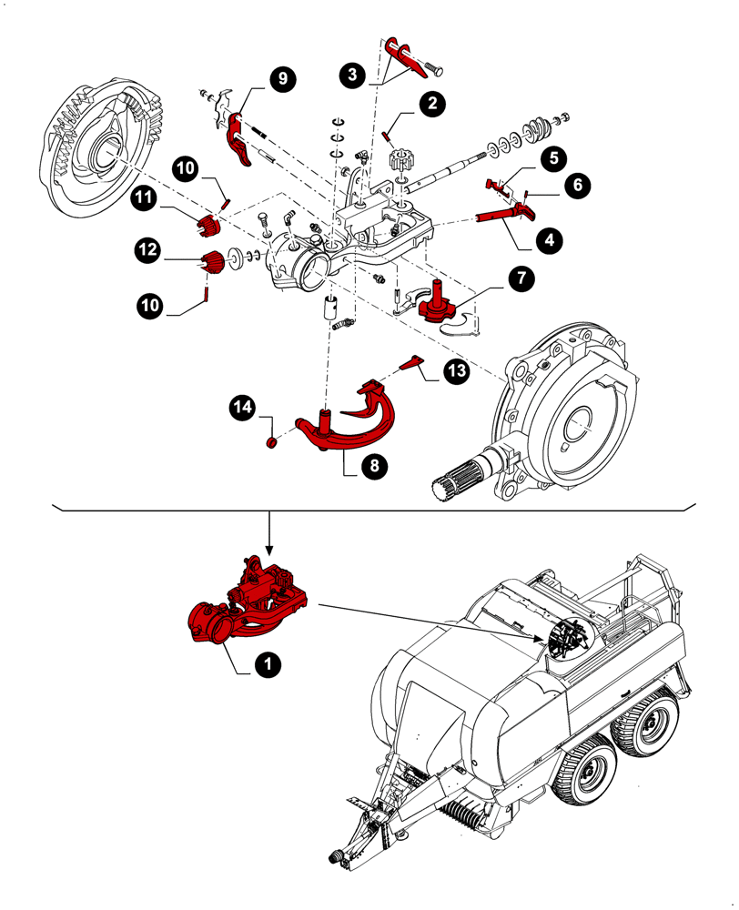 Схема запчастей Case IH LB433R - (00.00LB026[01]) - MAINTENANCE PARTS, KNOTTERS (00) - GENERAL